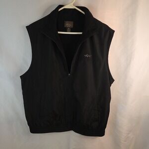 Greg Norman Vest Sz M Men's Black Full Zip